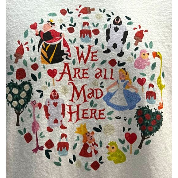 Disney Alice in Wonderland “We Are All Mad Here” Graphic T-Shirt - Medium - Picture 2 of 9